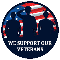 We Support Our Veterans Badge